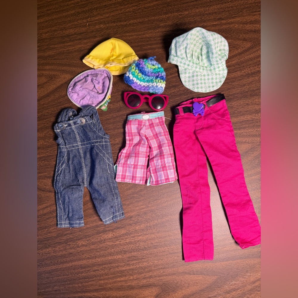 Barbie Size Doll Clothes Lot Pants Hats Sunglasses 11.5” Fashion Doll